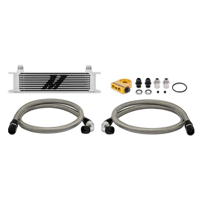Mishimoto — Mishimoto Universal Thermostatic 10 Row Oil Cooler Kit - Silver - view 3