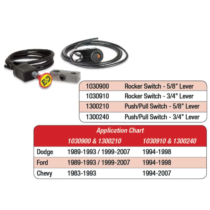 BD Diesel — BD Diesel Push/Pull Switch Kit Exhaust Brake - 3/4in Manual Lever
SWITCH KIT PUSH-PULL - view 3