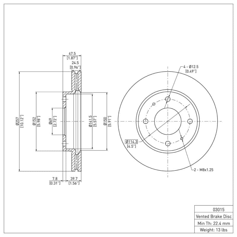 DFC — DFC 01-03 Hyundai Sonata Front Brake Rotor
DFC Brake Rotor - view 6