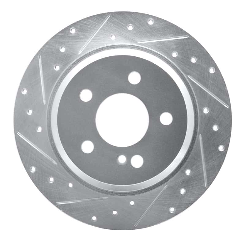 R1 Concepts — R1 03-16 Mercedes-Benz E200 (Latin America) Rear Left Drilled & Slotted Silver Brake Rotor
R1 Brake Rotor Drill - view 1