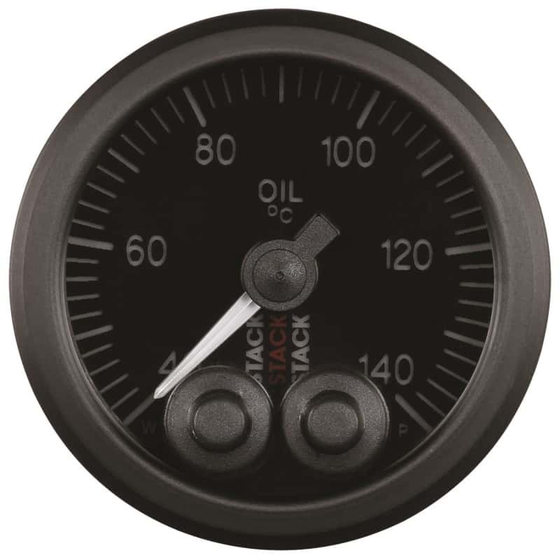 AutoMeter — Autometer Stack 52mm 40-140 Deg C 1/8in NPTF Male Pro-Control Oil Temp Gauge - Black
Ga OilT PC Blk 140C - view 2