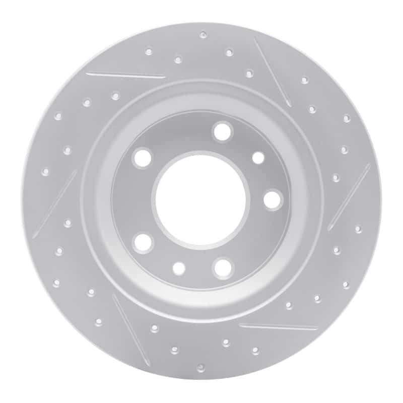 R1 Concepts — R1 98-15 Ford Fusion Rear Left Drilled & Slotted Geo-Carbon Rotor - view 5