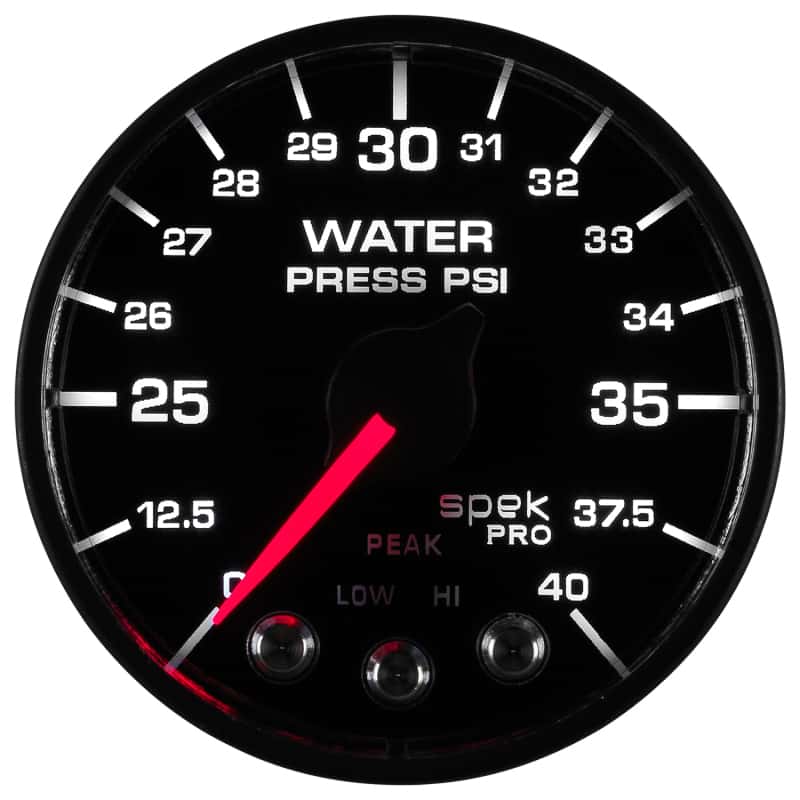AutoMeter — Autometer Spek-Pro - Nascar 2-1/16in Water Press 0- 40 psi Bfb
GA 2" WP 40 BFB SPEK - view 13