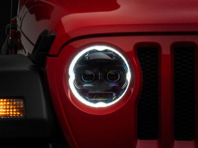 Raxiom — Raxiom 18-23 Jeep Wrangler JL Axial Series 9-In Angel Eye LED Headlights- Blk Housing (Clear Lens)
Headlights - view 8