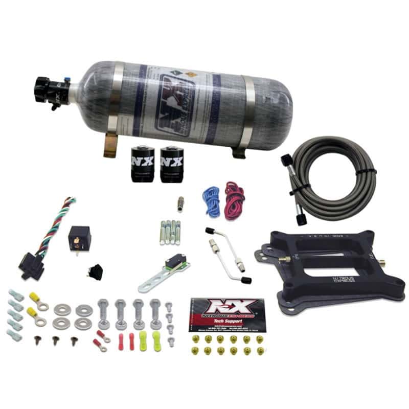 Nitrous Express — Nitrous Express 4150 4-BBL/Alcohol Nitrous Kit (50-300HP) w/Composite Bottle
Injection System Kit
N2OSys - view 1