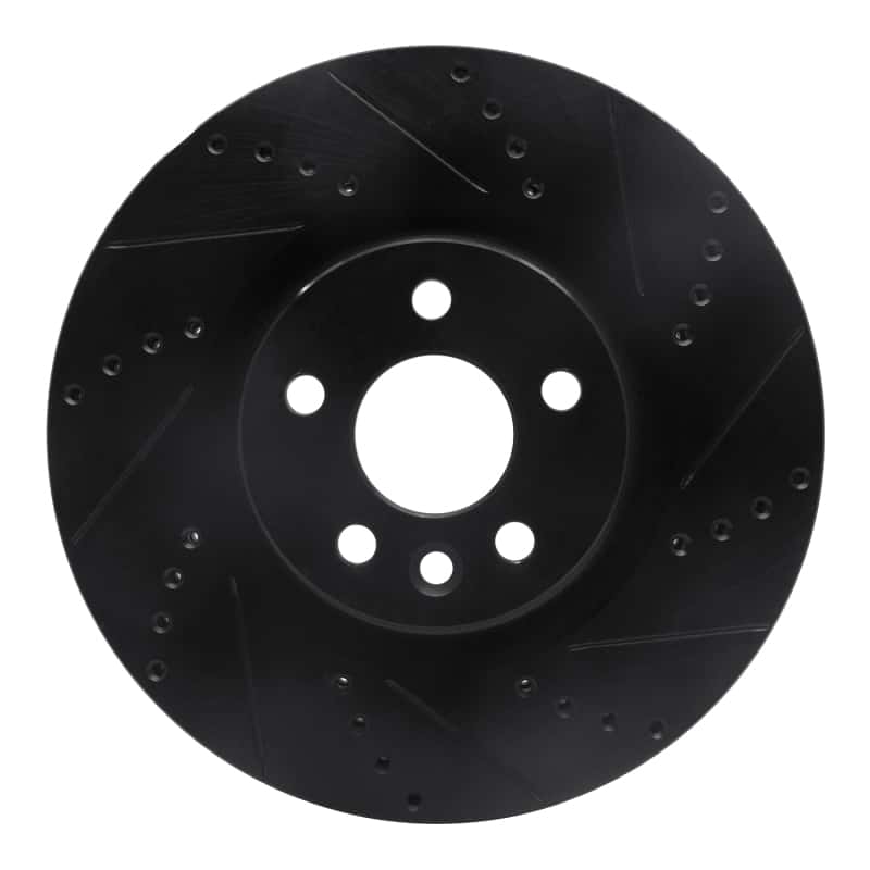 R1 Concepts — R1 15-19 Jaguar E-Pace Front Right Drilled & Slotted Black Brake Rotor
R1 Brake Rotor Drill - view 1