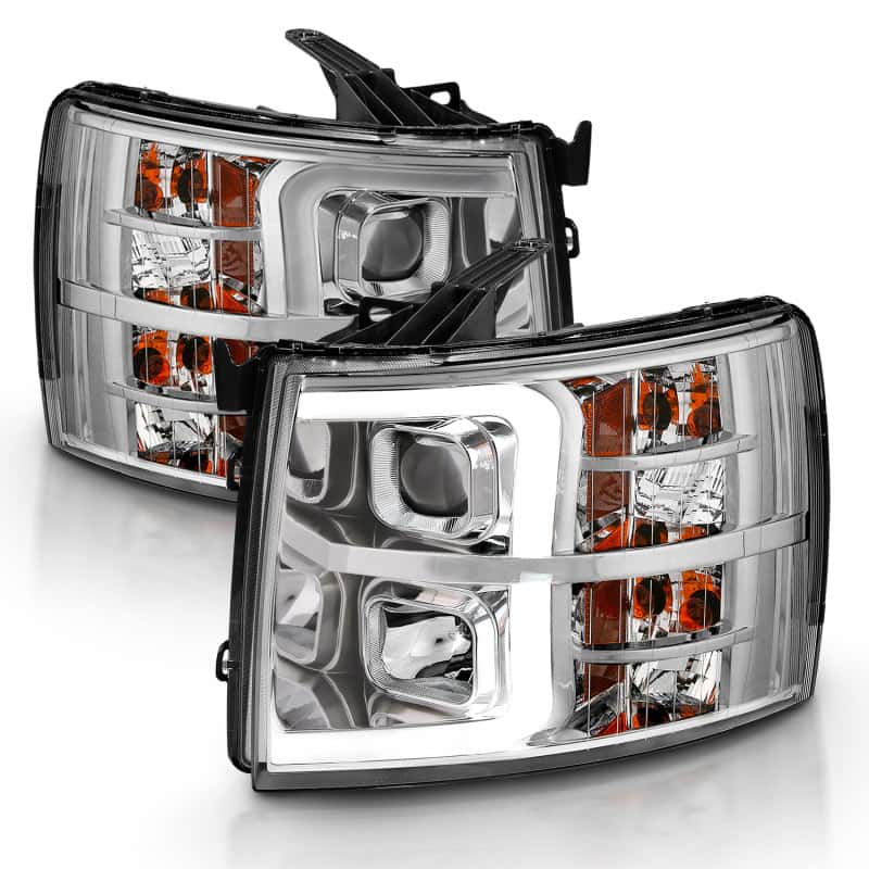 ANZO — ANZO 2007-2013 Chevy Silverado 1500 Projector Plank Style Chrome Amber
Head Light Set
HdLtSet - view 6