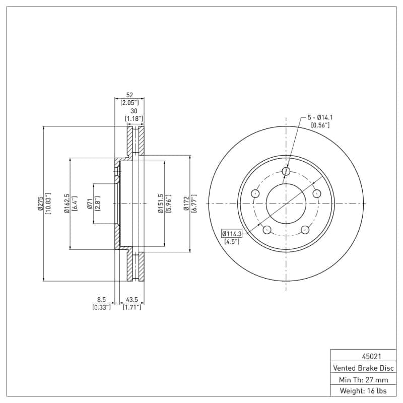 DFC — DFC 01-07 Buick Rendezvous Front Brake Rotor
DFC Brake Rotor - view 6