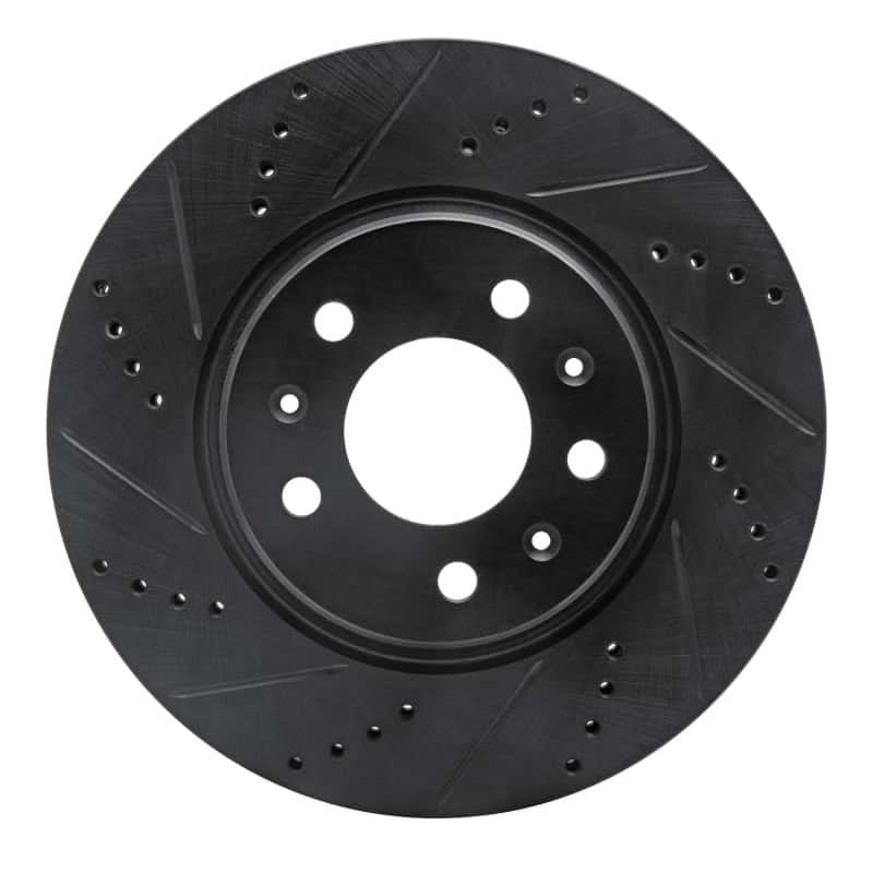 R1 Concepts — R1 03-08 Cadillac STS Front Left Drilled & Slotted Black Brake Rotor
R1 Brake Rotor Drill - view 1