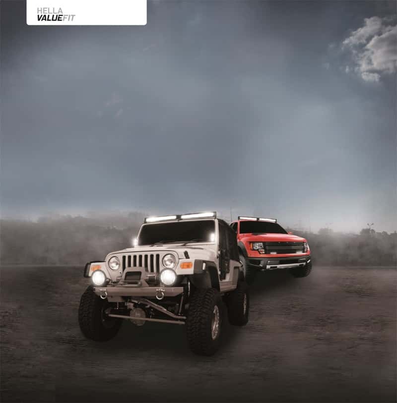Hella — Hella Value Fit Mini Flush Mount 7.7in - 18W White Housing Flood Beam LED Light Bar - view 15