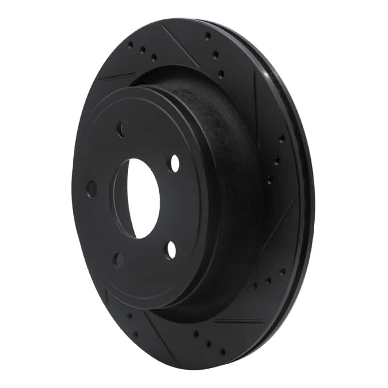 R1 Concepts — R1 02-24 Chrysler ASPEN Rear Right Drilled & Slotted Black Brake Rotor
R1 Brake Rotor Drill - view 2