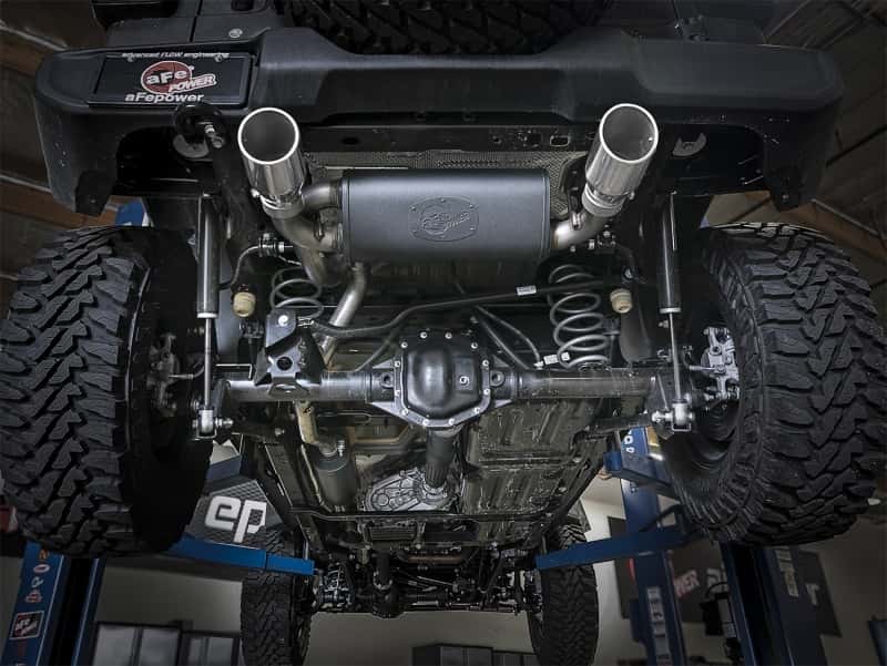 aFe — aFe Rebel Series 2.5in 304 SS Cat-Back Exhaust w/ Polished Tips 2018+ Jeep Wrangler (JL) V6 3.6L
Cat-Back Exhaust - view 8