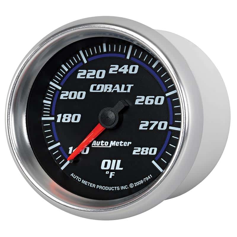 AutoMeter — Autometer Cobalt 66.7mm 140-280 Degree F Mechanical Oil Temperature Gauge
GA 2.6" OT 280F M CB - view 3