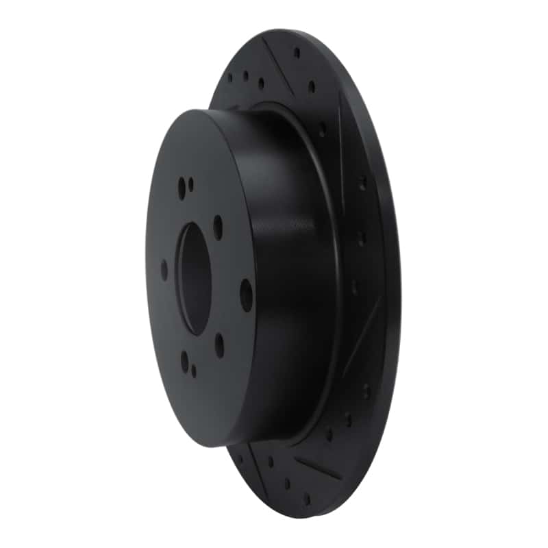 R1 Concepts — R1 04-11 Mitsubishi Endeavor Rear Right Drilled & Slotted Black Brake Rotor
R1 Brake Rotor Drill - view 2