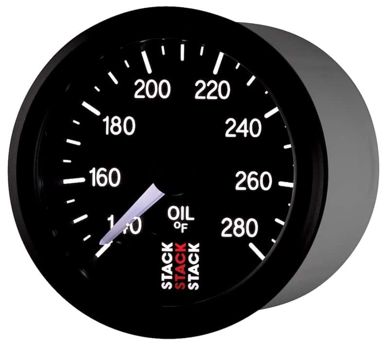 AutoMeter — Autometer Stack 52mm 140-280 Deg F 1/8in NPTF Male Pro Stepper Motor Oil Temp Gauge - Black
Ga OT ProStpr B 280F - view 3