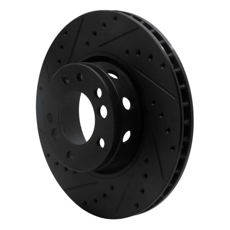 R1 Concepts — R1 91-93 BMW M5 Front Left Drilled & Slotted Black Brake Rotor
R1 Brake Rotor Drill - view 2