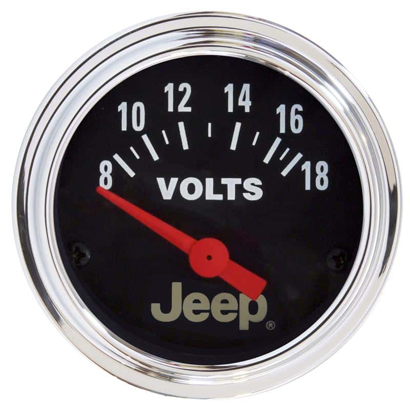 AutoMeter — Autometer Jeep 52mm 8-18 Volts Short Sweep Electronic Voltmeter Gauge
2-1/16" JEEP VOLTMET - view 2