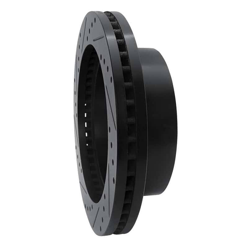 R1 Concepts — R1 11-25 Chevrolet Silverado 3500 HD Front Right Drilled & Slotted Black Brake Rotor
R1 Brake Rotor Drill - view 4