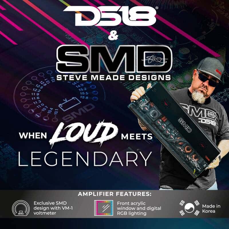 DS18 — DS18 Steave Meade Colab 4-Channel Amp Class A/B 2x 400/4ohm 4 x 200/2ohm 4 x 150/4ohm Watts LED - view 1