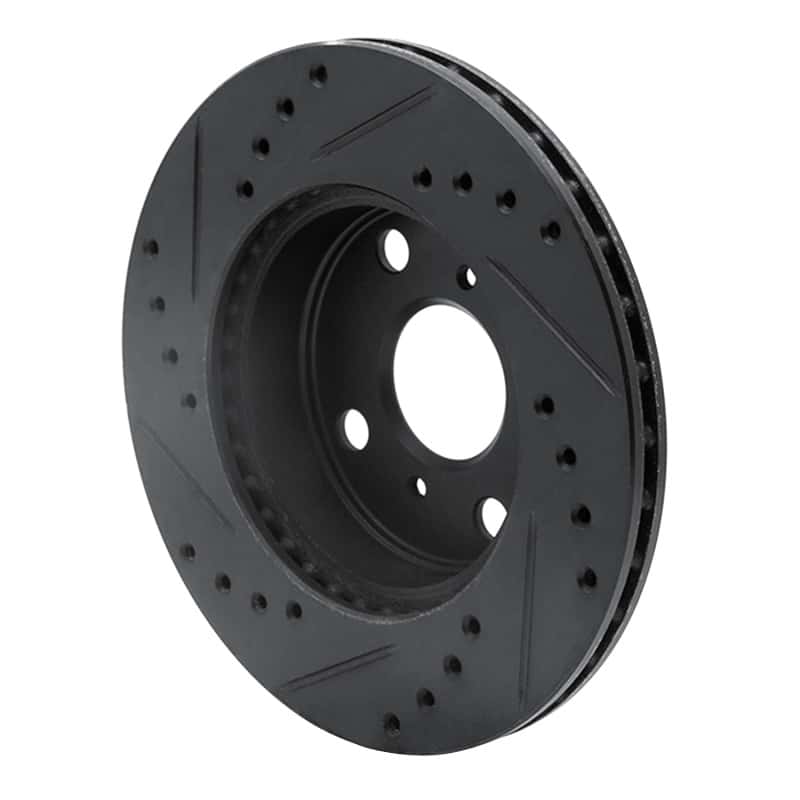 R1 Concepts — R1 85-88 Chevrolet Nova Front Right Drilled & Slotted Black Brake Rotor
R1 Brake Rotor Drill - view 4