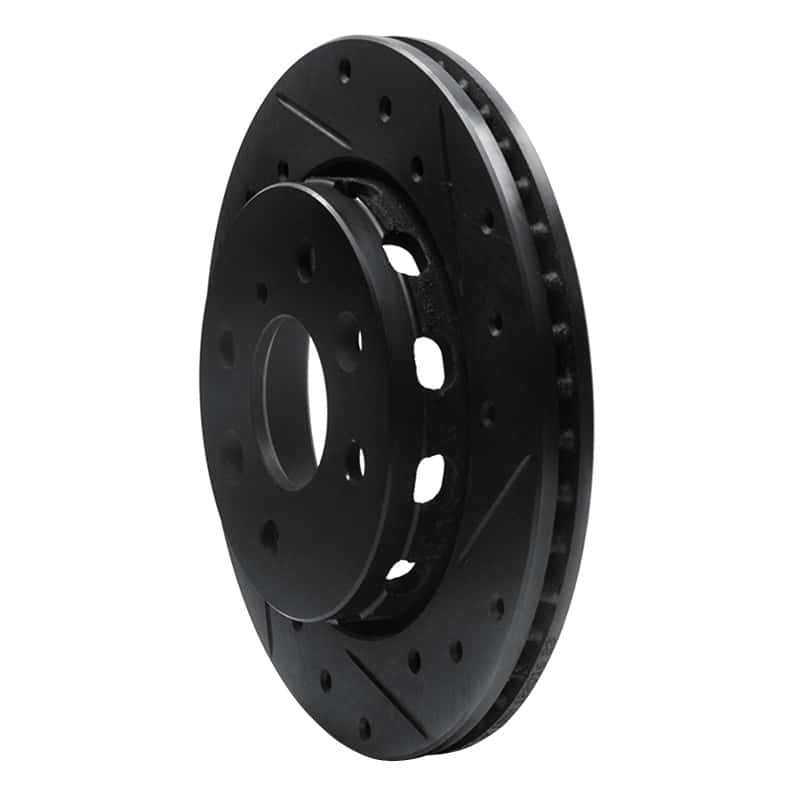 R1 Concepts — R1 94-00 Kia Spectra Front Right Drilled & Slotted Black Brake Rotor
R1 Brake Rotor Drill - view 2