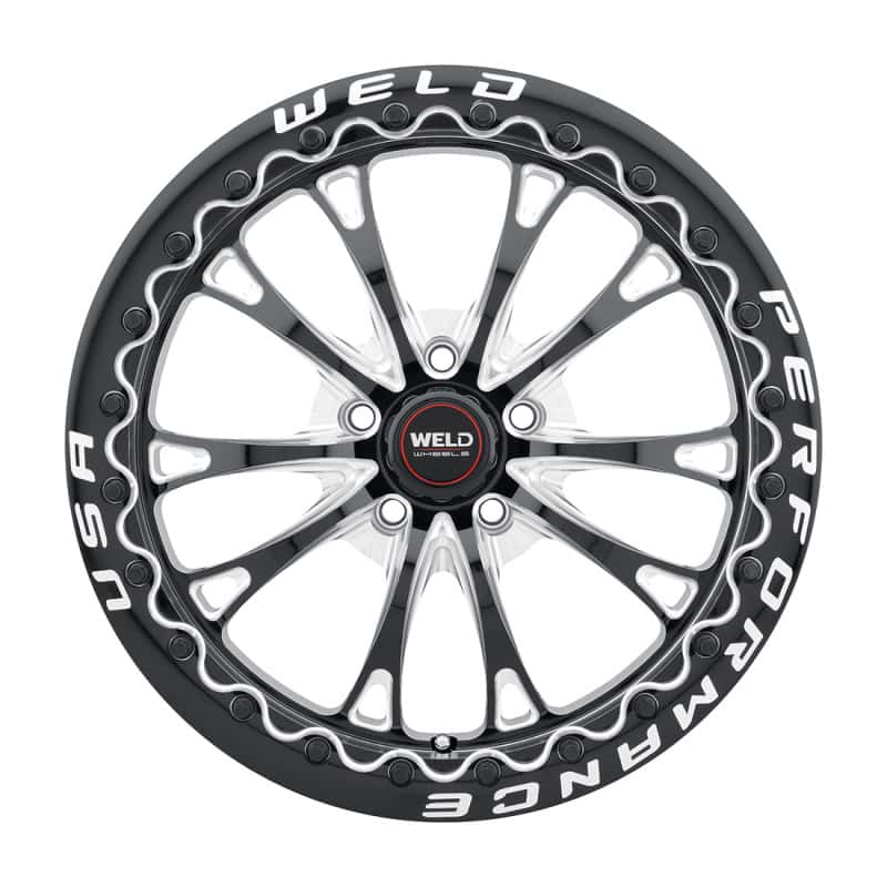 Weld — Weld S908 18X10 Belmont Drag Beadlock 5X114.3 ET30 BS6.70 Gloss Black MIL Dia 78.1 - view 1