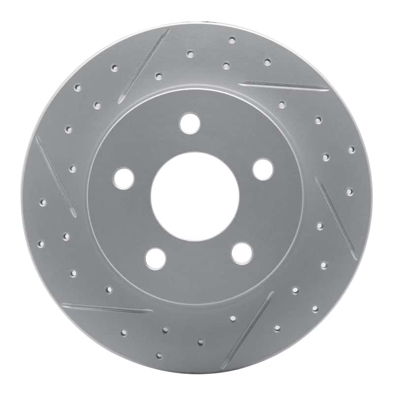 R1 Concepts — R1 04-12 Chevrolet Cobalt Rear Left Drilled & Slotted Geo-Carbon Rotor - view 1