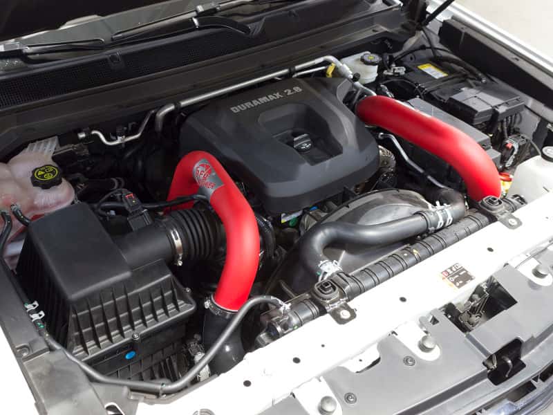 aFe — aFe BladeRunner 2.5in Red IC Tube Hot Side w/ Coupling & Clamp Kit 2016 GM Colorado/Canyon 2.8L
Hot Charge Pipe - view 4