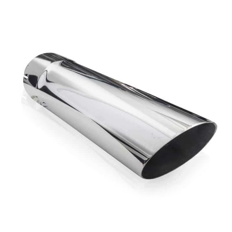Stainless Works — Stainless Works Single Wall Slash Cut Exhaust Tip - 3 1/2in Body 3in ID Inlet - view 4