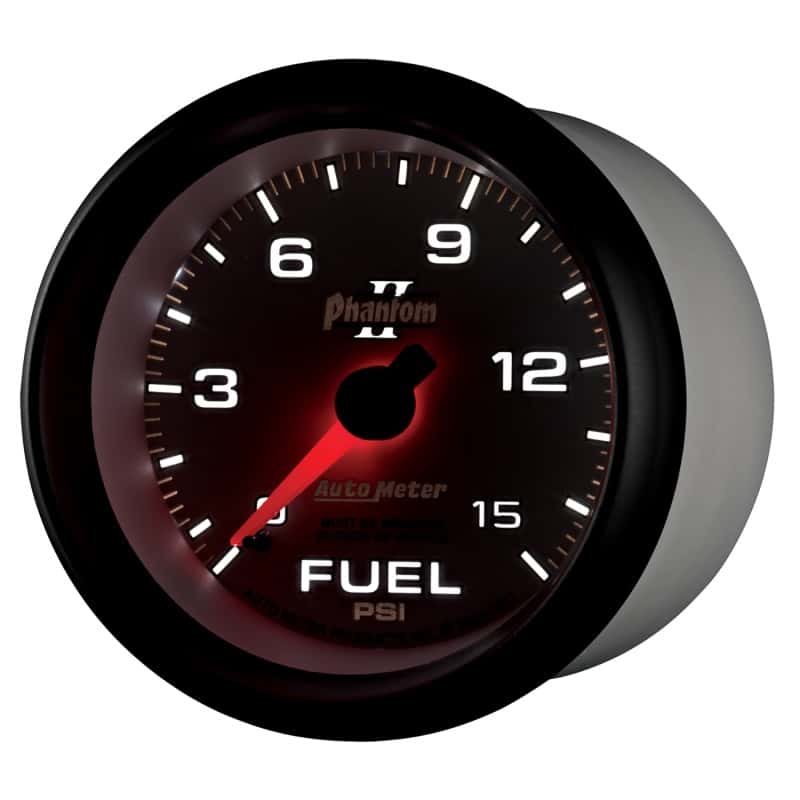 AutoMeter — Autometer Phantom II 2-5/8in 0-15PSI Mechanical Fuel Pressure Gauge
2-5/8" FUEL PRESS, 0 - view 9