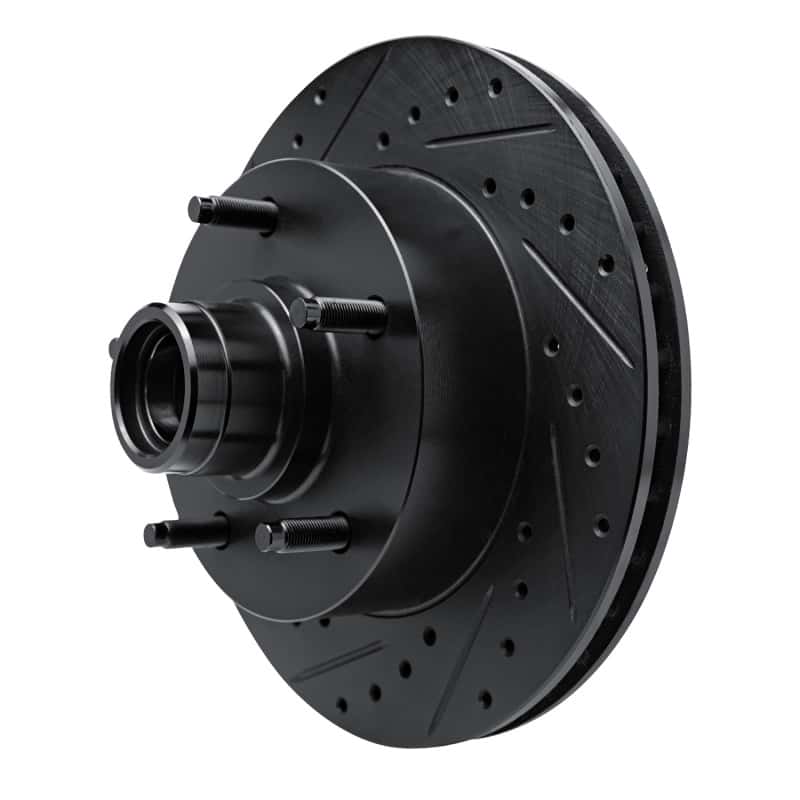 R1 Concepts — R1 94-01 Ford F-150 RWD Front Left Drilled & Slotted Black Brake Rotor
R1 Brake Rotor Drill - view 2