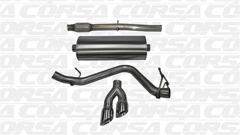 CORSA Performance — Corsa 14-19 GMC Sierra/Chevy Silv 1500 Crew Cab/Short Bed 5.3L V8 Polished Sport Single Side CB Exh
Exhaust - view 1