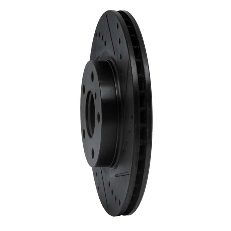 R1 Concepts — R1 03-05 Infiniti G35 Front Right Drilled & Slotted Black Brake Rotor
R1 Brake Rotor Drill - view 2