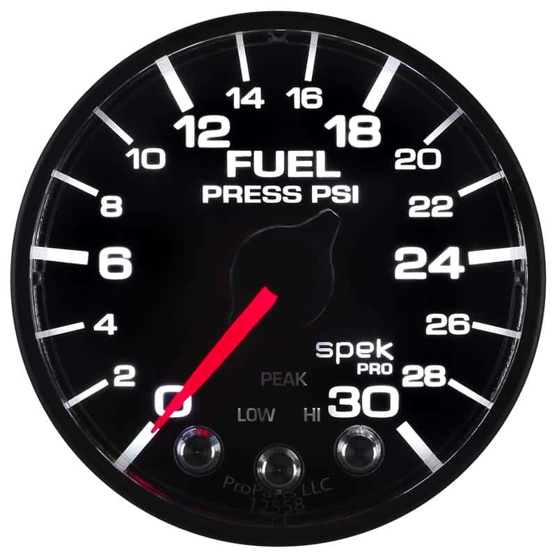 AutoMeter — Autometer Spek-Pro Gauge Fuel Press 2 1/16in 30psi Stepper Motor W/Peak & Warn Blk/Blk
GA 2" FP 30 BFB SPEK - view 5