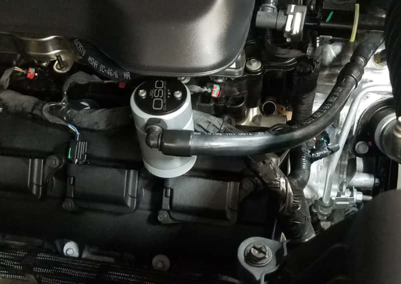 J&L — J&L 2019-2024 Dodge Ram 1500 5.7L Oil Separator 3.0 Passenger Side - Clear Anodized
Oil Separator - view 2