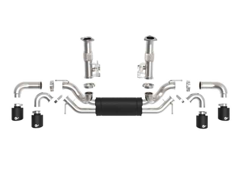 aFe — aFe MACH Force-Xp 2-1/2in 304SS Cat-Back 2020 Chevy Corvette (C8) 6.2L - Black Tip
Cat-Back Exhaust - view 2