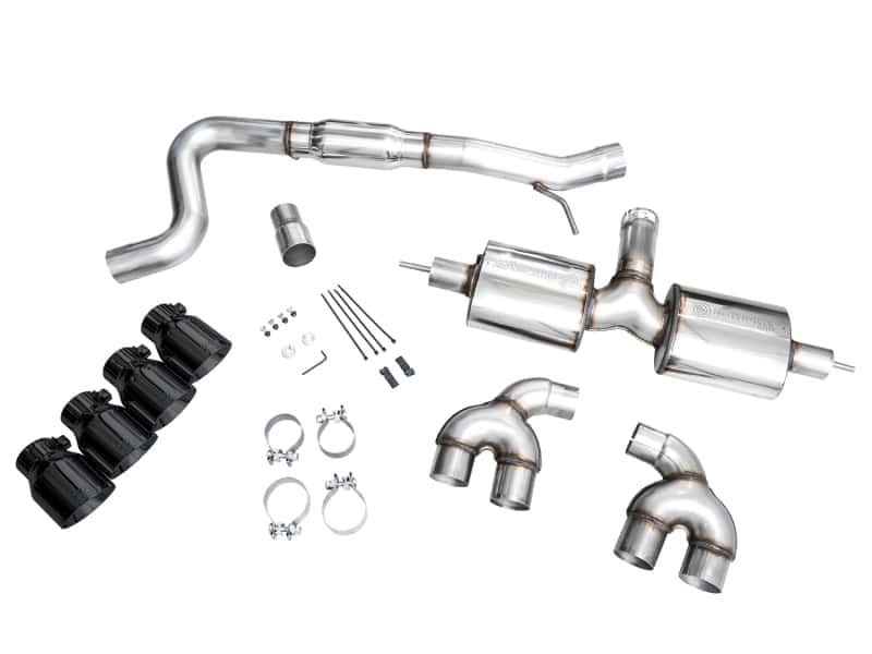 AWE Tuning — AWE MK8 Volkswagen Golf R 3in Touring Edition Quad Exhaust - Diamond Black Tips
Touring Catback - view 12