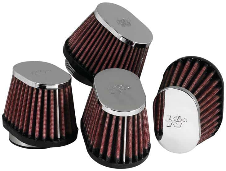 K&N Engineering — K&N Universal Chrome Oval Tapered Air Filter - 2in Flg ID x 4in OS L 3in OS W x 2.75in H
Clamp-on Air Filter - view 3