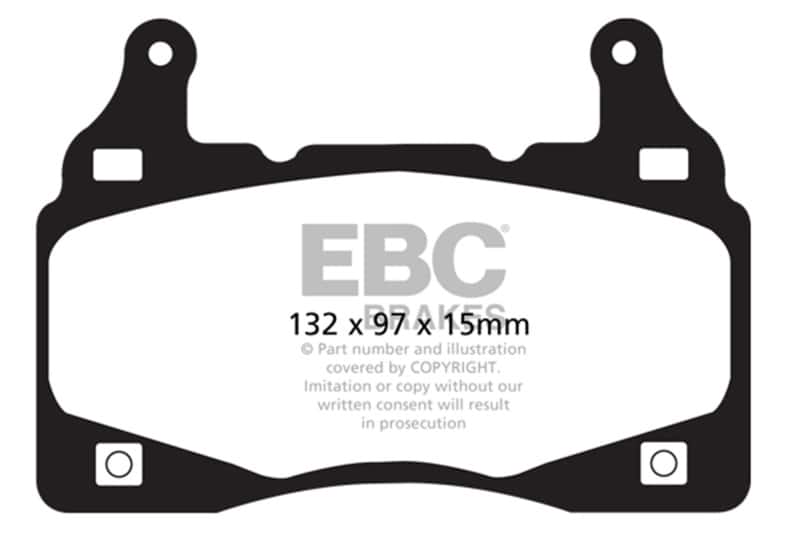 EBC — EBC 11-15 Chevrolet Camaro 6.2L Bluestuff Front Brake Pads
Disc Brake Pad - view 4