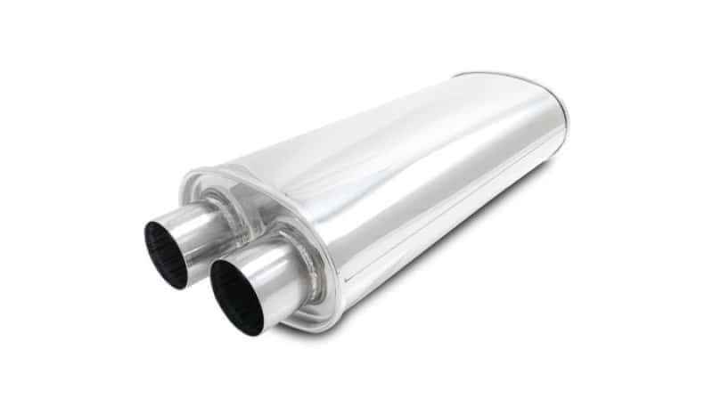 Vibrant — Vibrant Streetpower Oval Muffler 2.50in Dual Inlet/Outlet 18in Body Length
SSMUFFLDUAL2.5"X2.5"
Muffler - view 1