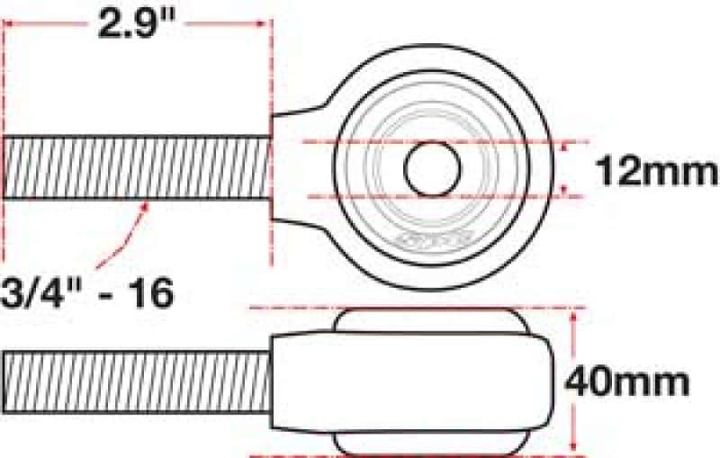 SPC Performance — SPC Performance xAxis Rod End Ball Joint
CROSSAXIS ROD END
XAXIS JOINT - view 3