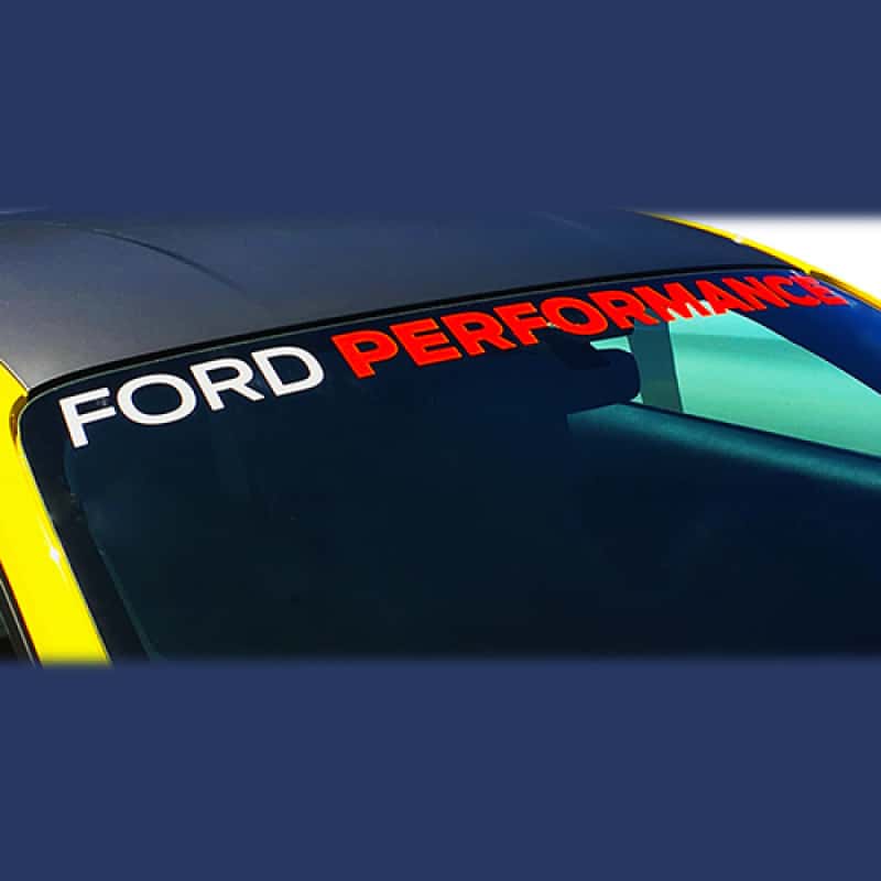 Ford Racing — Ford Performance 2015-2017 Mustang Windshield Banner Ford Performance - White / Red
Decal - view 2