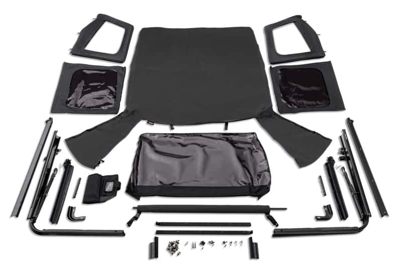 Rugged Ridge — Rugged Ridge Complete Soft Top w/Black Frame 76-95 Jeep Wrangler CJ/YJ
OFFROAD_TOPS
Top-Soft - view 1
