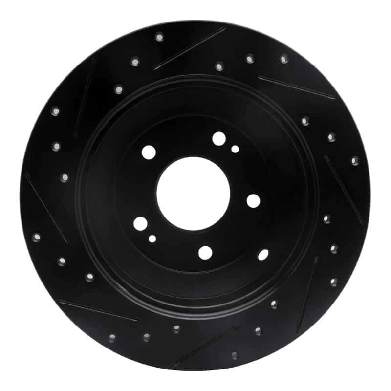 R1 Concepts — R1 10-21 Hyundai Santa Fe XL Rear Right Drilled & Slotted Black Brake Rotor
R1 Brake Rotor Drill - view 5