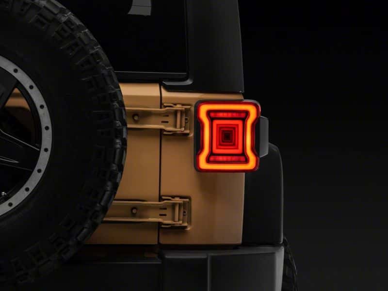Raxiom — Raxiom 07-18 Jeep Wrangler JK Axial Series JL Style LED Tail Lights- BlkHousing- Red Lens
Lights - view 9