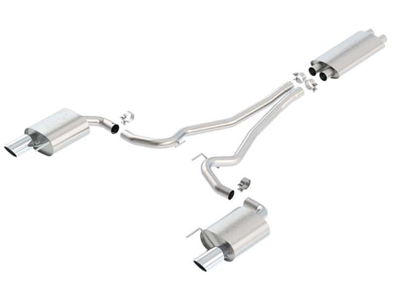 Borla — Borla 15-16 Ford Mustang GT / Convertible 5.0L AT/MT EC-Type CB SS Single Round Rolled Tips Exhaust
Cat-Back System
ExhstSysKt - view 3