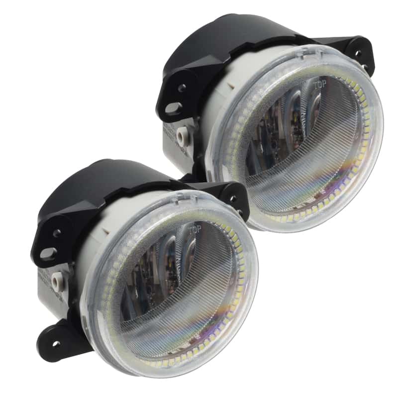ORACLE Lighting — Oracle Lighting 07-09 Jeep Wrangler JK Pre-Assembled LED Halo Fog Lights -Pink - view 3