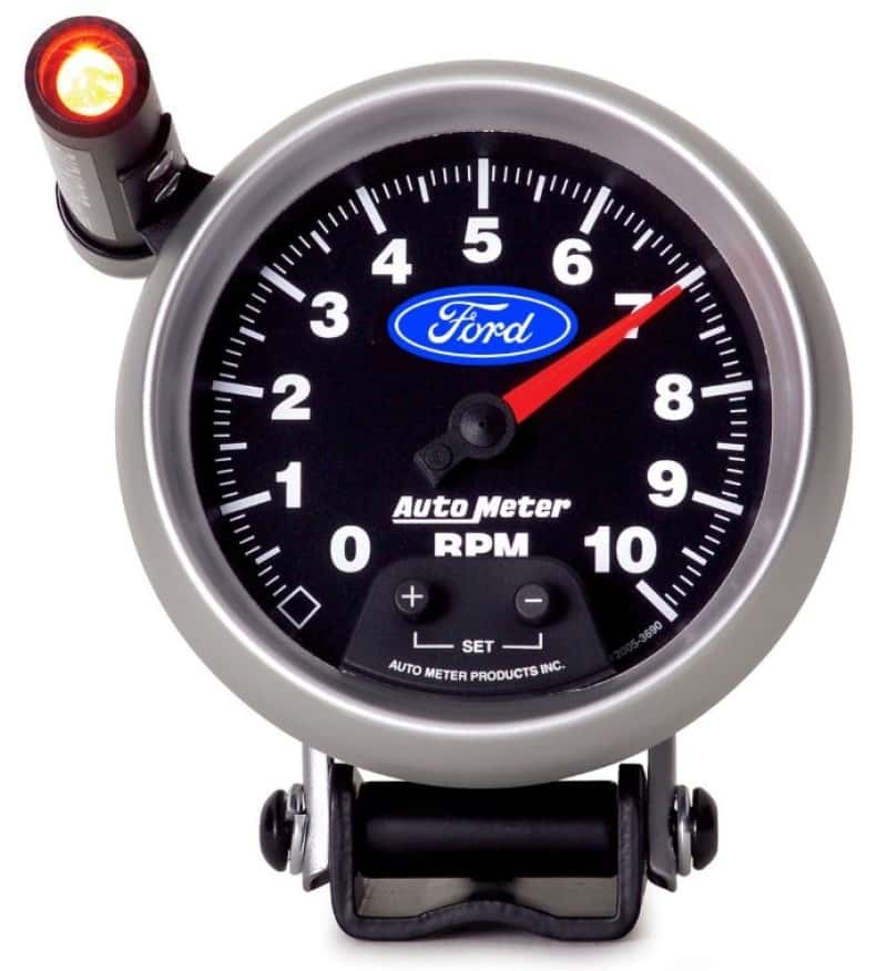 AutoMeter — Autometer Ford 3-3/4in. 10K RPM Pedestal w/ Ext. Quick-Lite Tachometer Gauge
GA 3.4" 10KRPM SL FR - view 2
