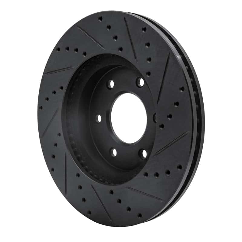R1 Concepts — R1 06-09 Chevrolet Trailblazer Front Left Drilled & Slotted Black Brake Rotor
R1 Brake Rotor Drill - view 4