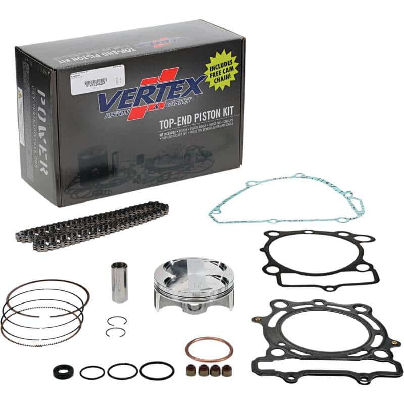 Vertex Pistons — Vertex Piston 15-16 Kawasaki KX 250 F 250cc Forged Replica Top-End Piston Kit 13.8:1 Comp. - view 2